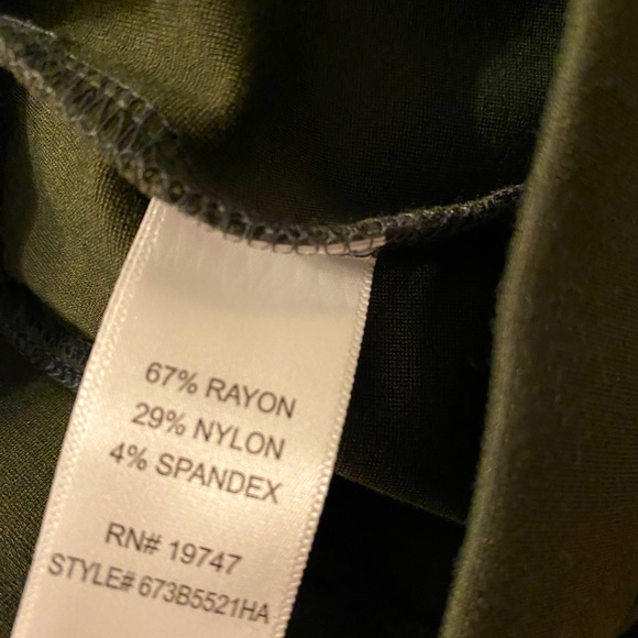 Ladies Counterparts Size S Ponte Knit Bootcut Pants, Olive Green, Petite Length - Picture 3 of 4